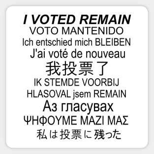 I Voted Remain Sticker